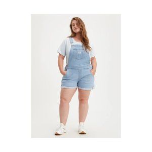 🎉HP🎉 Levi's Plus Shortalls Light wash Two Horse Brand